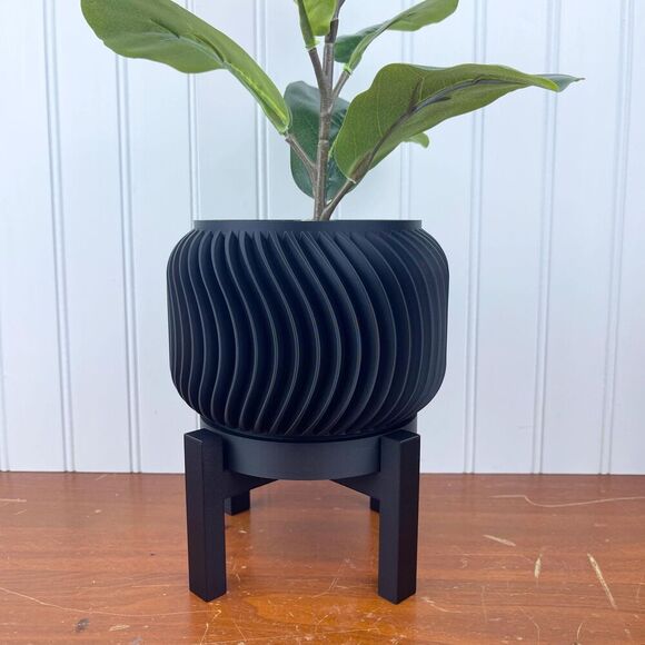 Vilex Indoor Planter Pot, Planter w/ Drainage Hole and Drip Tray - Picture 1 of 10